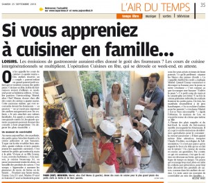 GuestCooking et Le Parisien 24 09 2010